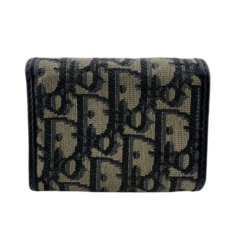 Dior Compact Montaigne 30 Trifold Wallet Navy